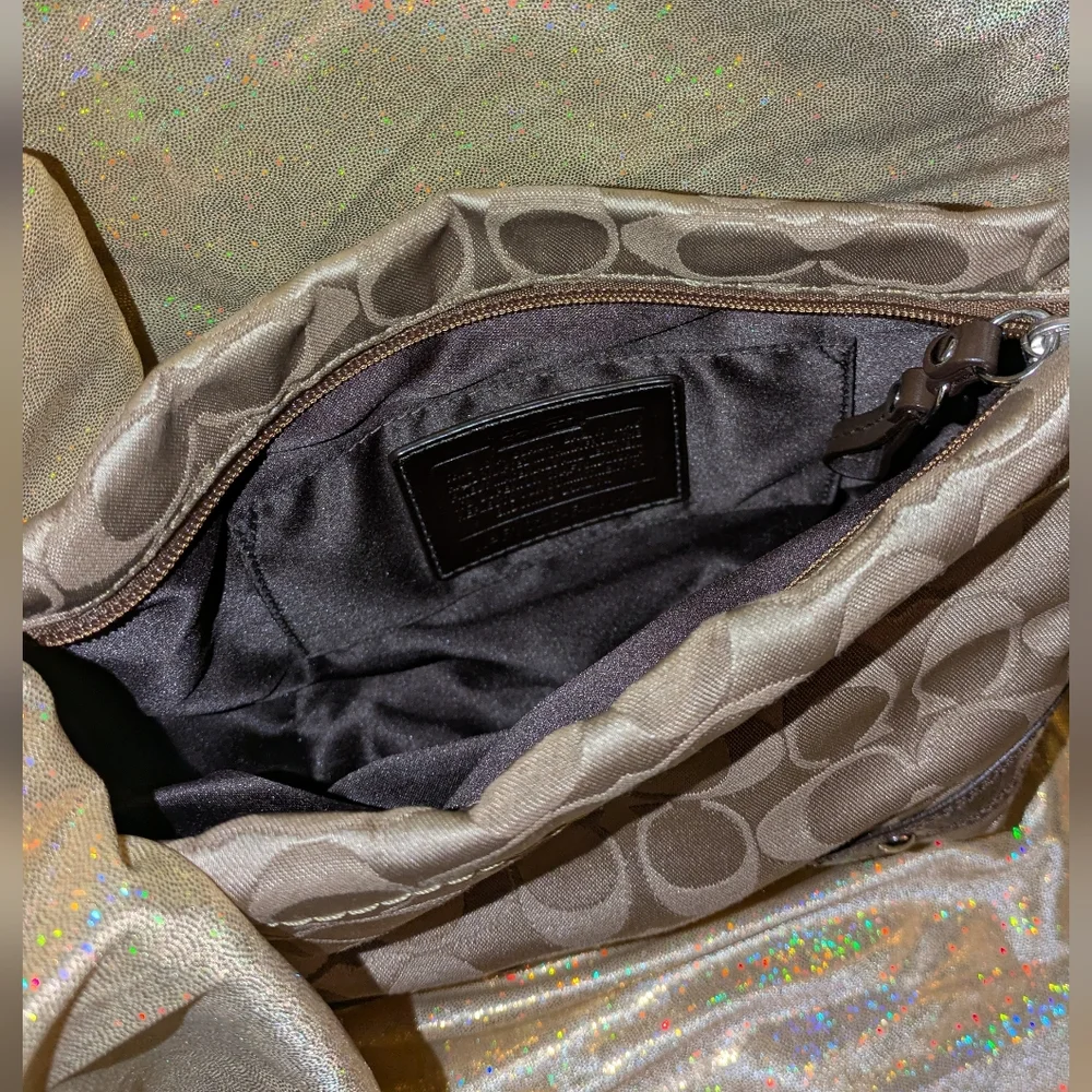 Coach Signature Mini Hobo Shoulder "Baguette" Bag - Picture 10 of 11